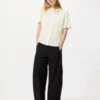 Blusa de mangas cortas de rayón para mujer | Lunares Blusa de mangas cortas de rayón para mujer | Lunares