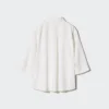 Blusa de mujer de rayón con cuello skipper y mangas 3/4 | A rayas Blusa de mujer de rayón con cuello skipper y mangas 3/4 | A rayas
