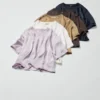 Blusa de pantalones cortos oversize de satén para mujer | Mangas cortas Blusa de pantalones cortos oversize de satén para mujer | Mangas cortas