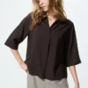 Blusa de rayón con cuello Skipper para mujer | Mangas 3/4