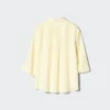 Blusa de rayón con cuello Skipper para mujer | Mangas 3/4