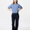 Blusa holgada de seersucker para mujer | Cuadros vichy Blusa holgada de seersucker para mujer | Cuadros vichy