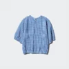 Blusa holgada de seersucker para mujer | Cuadros vichy Blusa holgada de seersucker para mujer | Cuadros vichy