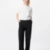 Blusa voluminosa de seersucker para mujer