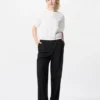 Blusa voluminosa de seersucker para mujer