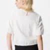 Blusa voluminosa de seersucker para mujer