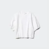 Blusa voluminosa de seersucker para mujer