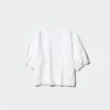 Blusa voluminosa de seersucker para mujer