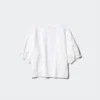 Blusa voluminosa de seersucker para mujer