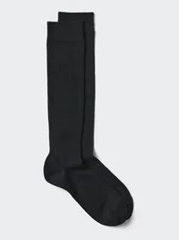 Calcetines altos de hombre con canalé ancho