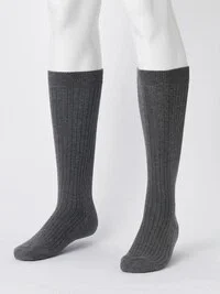 Calcetines altos de hombre con canalé ancho