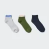 Calcetines cortos acanalados para mujer | 3 pares | A rayas