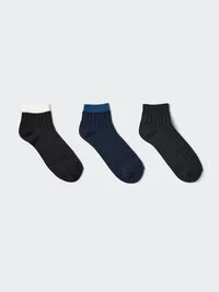 Calcetines cortos acanalados para mujer | 3 pares | A rayas