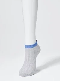 Calcetines cortos acanalados para mujer | 3 pares | A rayas