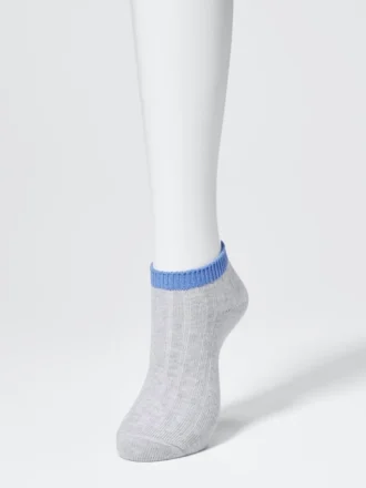 Calcetines cortos acanalados para mujer | 3 pares | A rayas