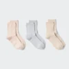 Calcetines cortos para mujer | 3 pares | Punto popcorn Calcetines cortos para mujer | 3 pares | Punto popcorn