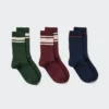 Calcetines de mujer con canalé | 3 pares | A rayas Calcetines de mujer con canalé | 3 pares | A rayas