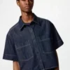 Camisas boxy de denim para mujer | Mangas cortas