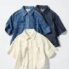 Camisas boxy de denim para mujer | Mangas cortas