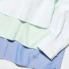 Camisas cortas de corte cuadrado Oxford para mujer Camisas cortas de corte cuadrado Oxford para mujer