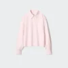 Camisas cortas de corte cuadrado Oxford para mujer | A rayas Camisas cortas de corte cuadrado Oxford para mujer | A rayas