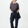 Camisas de algodón lavadas para mujeres | A rayas Camisas de algodón lavadas para mujeres | A rayas