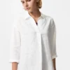 Camisas de lino Premium Linen con cuello marinero para mujer Camisas de lino Premium Linen con cuello marinero para mujer