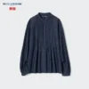 Camisas de pantalones cortos con pinzas de denim para mujer