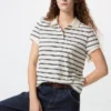 Camisas de piqué mini para mujeres | A rayas