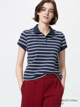 Camisas de piqué mini para mujeres | A rayas