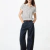 Camisas de piqué mini para mujeres | A rayas