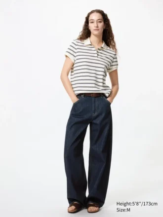 Camisas de piqué mini para mujeres | A rayas