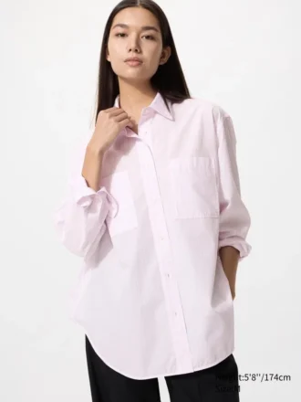Camisas oversize de algodón para mujer | A rayas