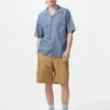 Camisas oversize de cambray para hombre Camisas oversize de cambray para hombre