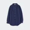 Camisas oversize de mezcla de lino para mujer