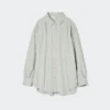 Camisas oversize de mezcla de lino para mujer