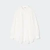Camisas oversize de mezcla de lino para mujer
