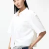 Camisas Oxford de corte holgado para mujer | Mangas cortas