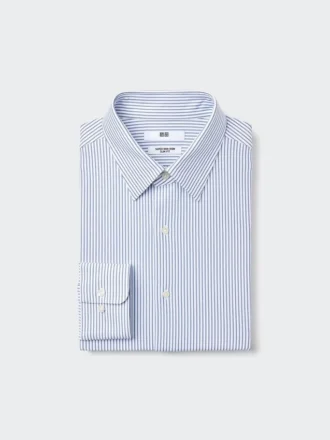 Camisas slim de jersey «Super Non-Iron» para hombre | Cuello clásico | A rayas