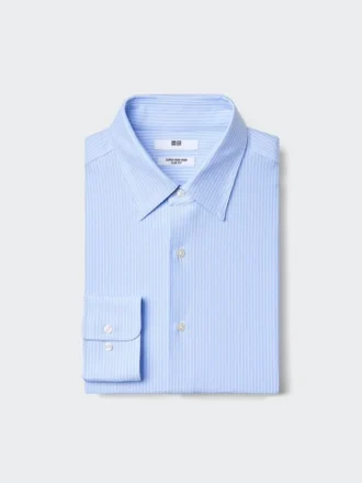 Camisas slim de jersey «Super Non-Iron» para hombre | Cuello clásico | A rayas
