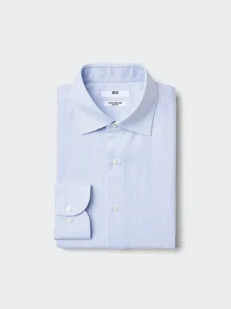 Camisas slim para hombre Super Non-Iron | Cuello abierto | A rayas
