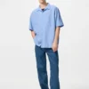 Camisas unisex de algodón y lino | Mangas cortas Camisas unisex de algodón y lino | Mangas cortas