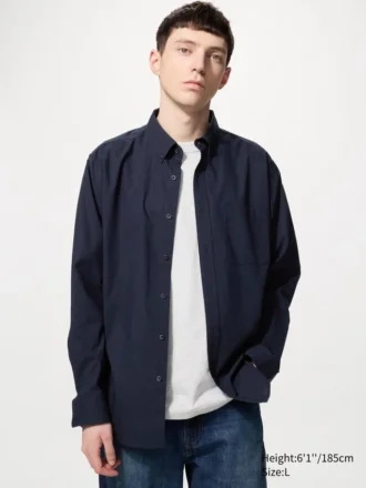 Camisas unisex de tela de sarga | Botones