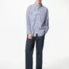 Camisas unisex de tela de sarga | Botones | A rayas Camisas unisex de tela de sarga | Botones | A rayas