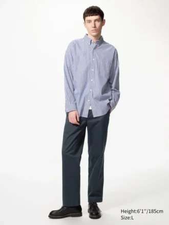 Camisas unisex de tela de sarga | Botones | A rayas