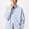 Camisas unisex de tela de sarga | Botones en el cuello | A cuadros