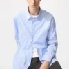 Camisas unisex de tela de sarga | Cuello regular | A rayas Camisas unisex de tela de sarga | Cuello regular | A rayas