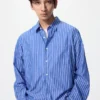 Camisas unisex de tela de sarga | Cuello regular | A rayas Camisas unisex de tela de sarga | Cuello regular | A rayas