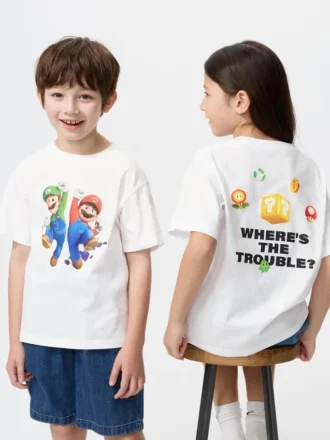 Camiseta con estampado gráfico de la película «Super Mario Galaxy» para niños