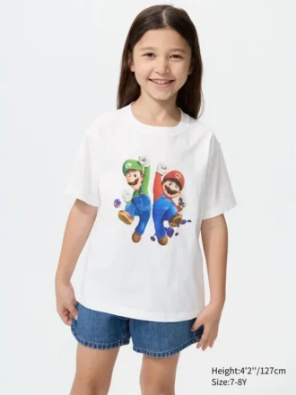 Camiseta con estampado gráfico de la película «Super Mario Galaxy» para niños